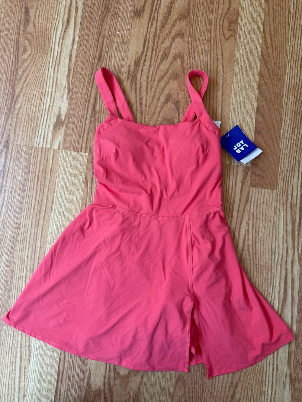 JoyLab Women’s Active Dress with Built-In Shorts Coral Pink NWT